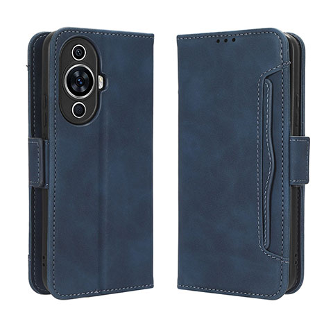 Coque Portefeuille Livre Cuir Etui Clapet BY3 pour Huawei Nova 11 Ultra Bleu