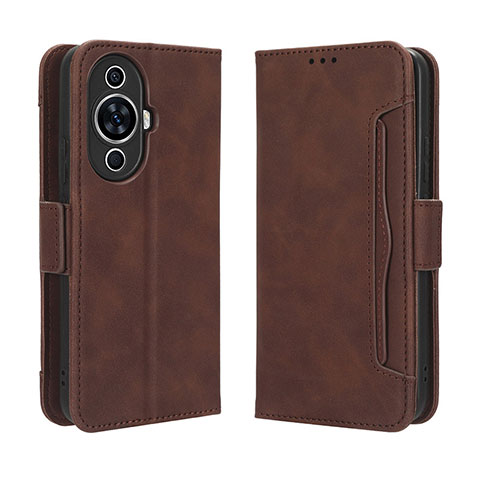 Coque Portefeuille Livre Cuir Etui Clapet BY3 pour Huawei Nova 11 Ultra Marron