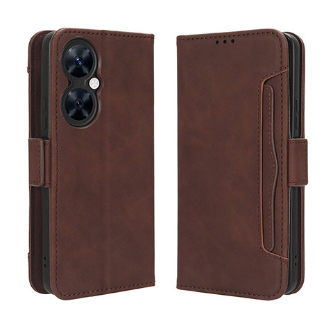 Coque Portefeuille Livre Cuir Etui Clapet BY3 pour Huawei Nova 11i Marron