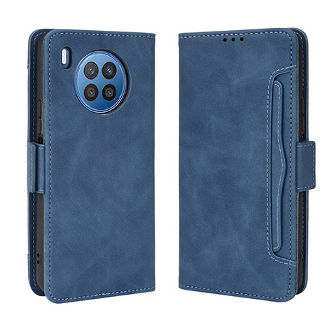 Coque Portefeuille Livre Cuir Etui Clapet BY3 pour Huawei Nova 8i Bleu