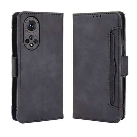 Coque Portefeuille Livre Cuir Etui Clapet BY3 pour Huawei Nova 9 Noir