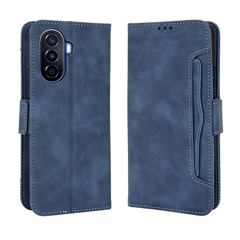 Coque Portefeuille Livre Cuir Etui Clapet BY3 pour Huawei Nova Y71 Bleu