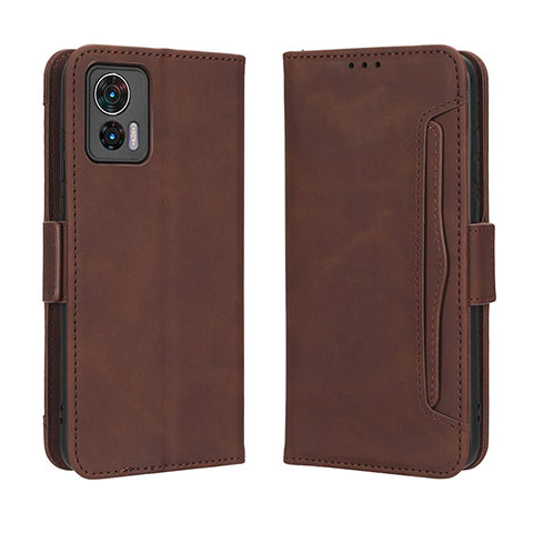 Coque Portefeuille Livre Cuir Etui Clapet BY3 pour Motorola Moto Edge 30 Lite 5G Marron