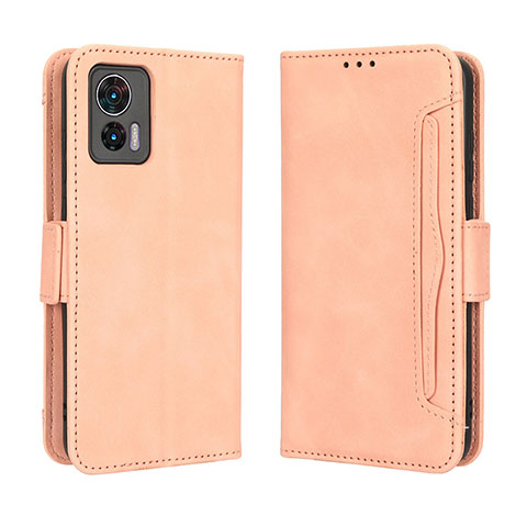 Coque Portefeuille Livre Cuir Etui Clapet BY3 pour Motorola Moto Edge 30 Lite 5G Rose