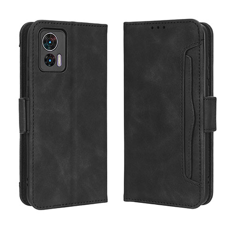 Coque Portefeuille Livre Cuir Etui Clapet BY3 pour Motorola Moto Edge 30 Neo 5G Noir