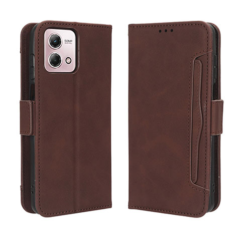 Coque Portefeuille Livre Cuir Etui Clapet BY3 pour Motorola Moto G Stylus (2023) 4G Marron