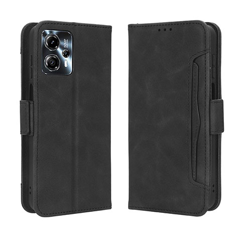 Coque Portefeuille Livre Cuir Etui Clapet BY3 pour Motorola Moto G13 Noir