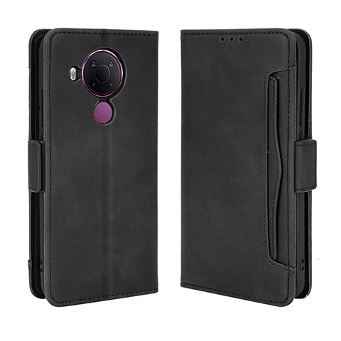 Coque Portefeuille Livre Cuir Etui Clapet BY3 pour Nokia 5.4 Noir