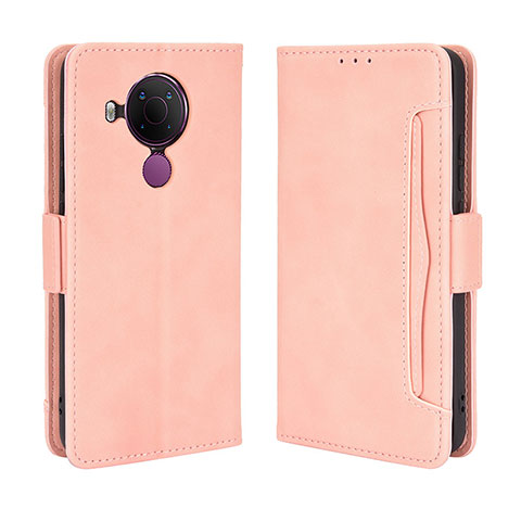 Coque Portefeuille Livre Cuir Etui Clapet BY3 pour Nokia 5.4 Rose