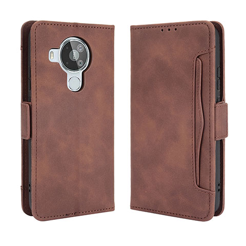 Coque Portefeuille Livre Cuir Etui Clapet BY3 pour Nokia 7.3 Marron