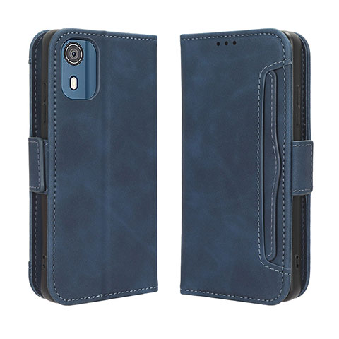 Coque Portefeuille Livre Cuir Etui Clapet BY3 pour Nokia C02 Bleu