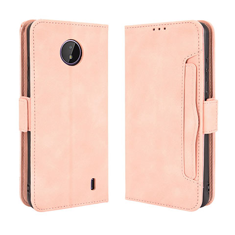 Coque Portefeuille Livre Cuir Etui Clapet BY3 pour Nokia C10 Rose