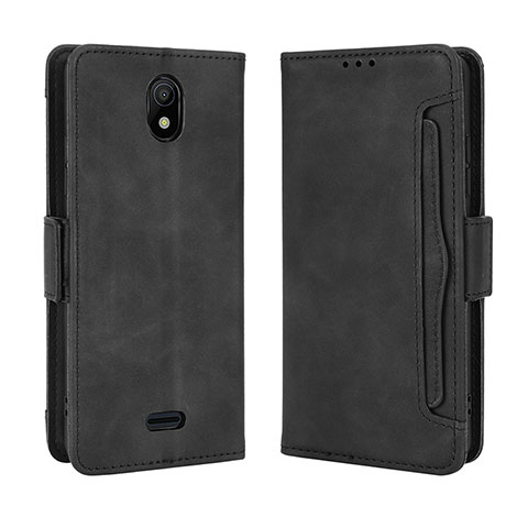 Coque Portefeuille Livre Cuir Etui Clapet BY3 pour Nokia C100 Noir