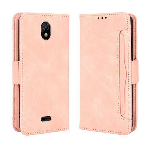 Coque Portefeuille Livre Cuir Etui Clapet BY3 pour Nokia C100 Rose