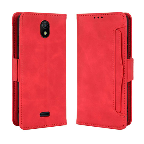 Coque Portefeuille Livre Cuir Etui Clapet BY3 pour Nokia C100 Rouge