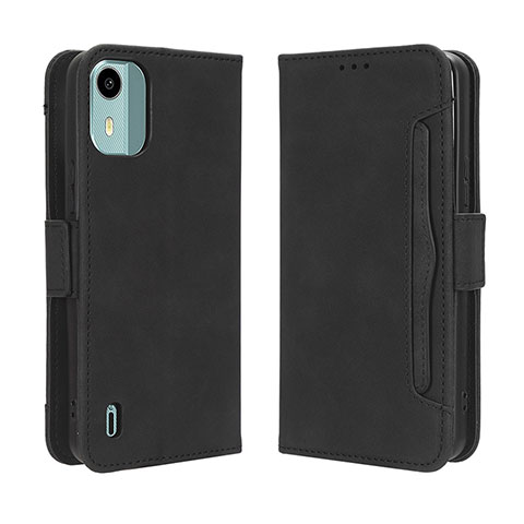 Coque Portefeuille Livre Cuir Etui Clapet BY3 pour Nokia C12 Pro Noir