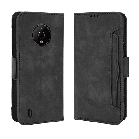 Coque Portefeuille Livre Cuir Etui Clapet BY3 pour Nokia C200 Noir