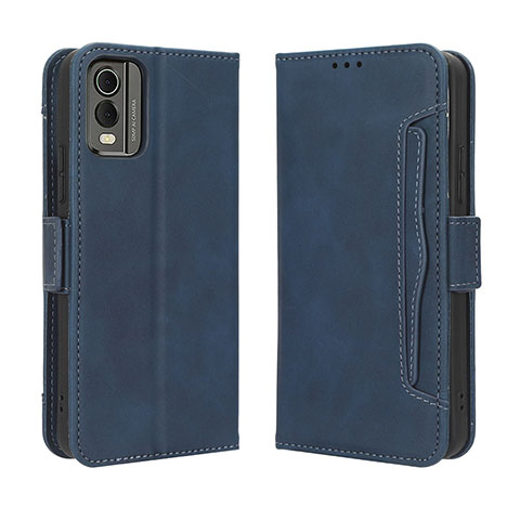 Coque Portefeuille Livre Cuir Etui Clapet BY3 pour Nokia C210 Bleu