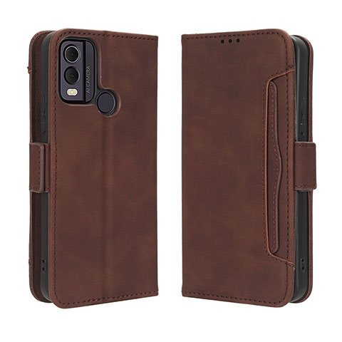 Coque Portefeuille Livre Cuir Etui Clapet BY3 pour Nokia C22 Marron