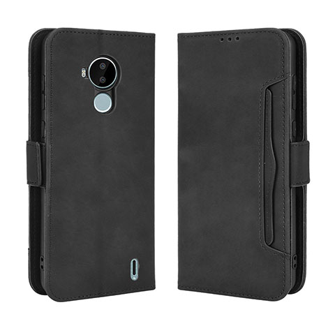 Coque Portefeuille Livre Cuir Etui Clapet BY3 pour Nokia C30 Noir