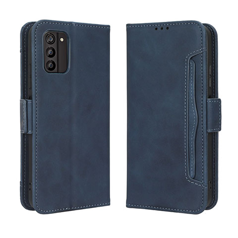 Coque Portefeuille Livre Cuir Etui Clapet BY3 pour Nokia G100 Bleu