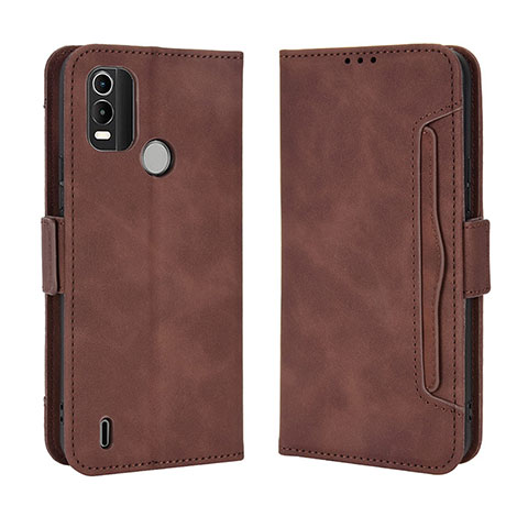 Coque Portefeuille Livre Cuir Etui Clapet BY3 pour Nokia G11 Plus Marron