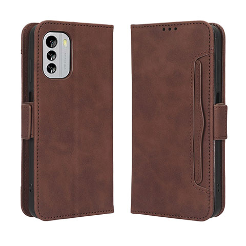 Coque Portefeuille Livre Cuir Etui Clapet BY3 pour Nokia G60 5G Marron