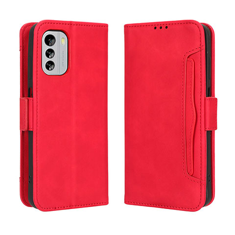 Coque Portefeuille Livre Cuir Etui Clapet BY3 pour Nokia G60 5G Rouge