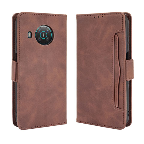 Coque Portefeuille Livre Cuir Etui Clapet BY3 pour Nokia X100 5G Marron