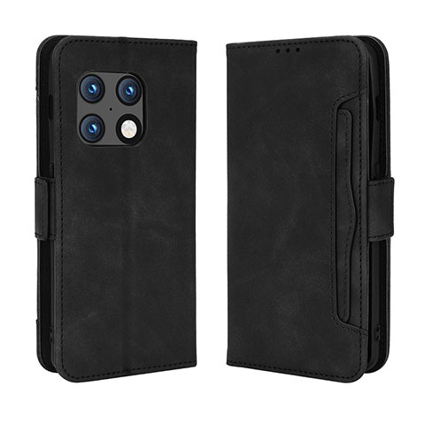 Coque Portefeuille Livre Cuir Etui Clapet BY3 pour OnePlus 10 Pro 5G Noir