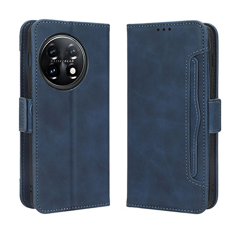 Coque Portefeuille Livre Cuir Etui Clapet BY3 pour OnePlus 11R 5G Bleu