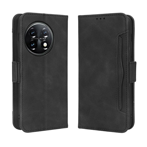 Coque Portefeuille Livre Cuir Etui Clapet BY3 pour OnePlus 11R 5G Noir