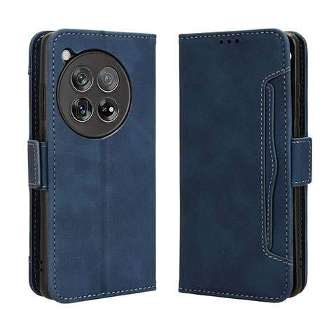 Coque Portefeuille Livre Cuir Etui Clapet BY3 pour OnePlus 12R 5G Bleu