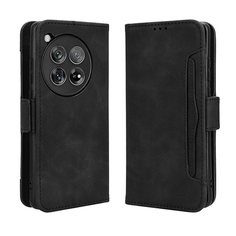 Coque Portefeuille Livre Cuir Etui Clapet BY3 pour OnePlus 12R 5G Noir