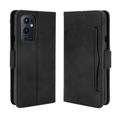 Coque Portefeuille Livre Cuir Etui Clapet BY3 pour OnePlus 9 Pro 5G Noir