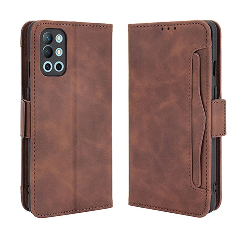 Coque Portefeuille Livre Cuir Etui Clapet BY3 pour OnePlus 9R 5G Marron