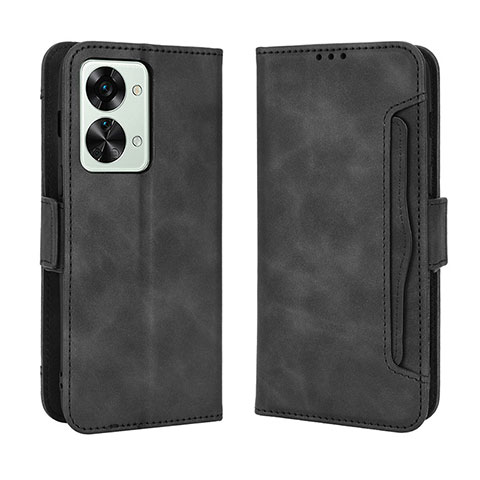 Coque Portefeuille Livre Cuir Etui Clapet BY3 pour OnePlus Nord 2T 5G Noir