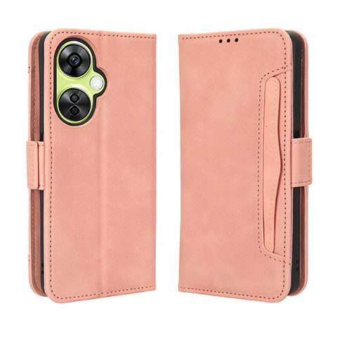 Coque Portefeuille Livre Cuir Etui Clapet BY3 pour OnePlus Nord CE 3 5G Rose