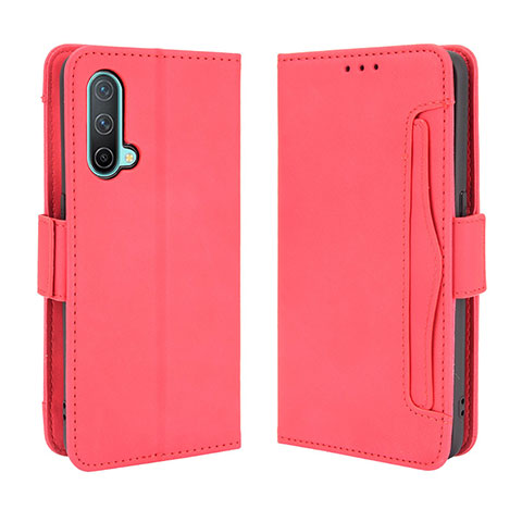 Coque Portefeuille Livre Cuir Etui Clapet BY3 pour OnePlus Nord CE 5G Rouge