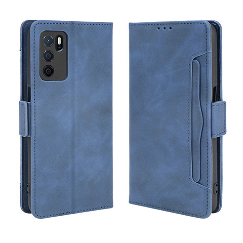 Coque Portefeuille Livre Cuir Etui Clapet BY3 pour Oppo A16 Bleu