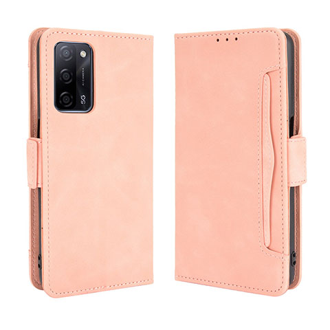 Coque Portefeuille Livre Cuir Etui Clapet BY3 pour Oppo A53s 5G Rose