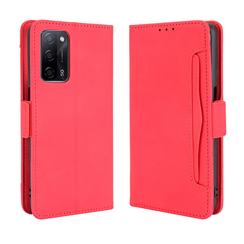 Coque Portefeuille Livre Cuir Etui Clapet BY3 pour Oppo A53s 5G Rouge