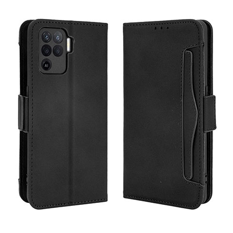 Coque Portefeuille Livre Cuir Etui Clapet BY3 pour Oppo A94 4G Noir