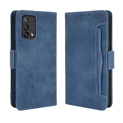 Coque Portefeuille Livre Cuir Etui Clapet BY3 pour Oppo A95 4G Bleu