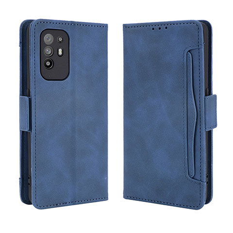 Coque Portefeuille Livre Cuir Etui Clapet BY3 pour Oppo A95 5G Bleu