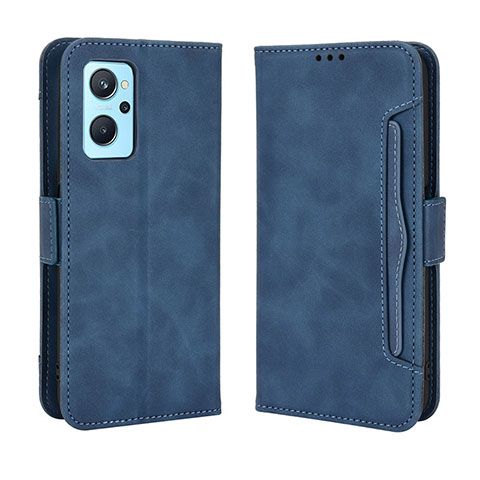 Coque Portefeuille Livre Cuir Etui Clapet BY3 pour Oppo A96 4G Bleu