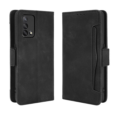 Coque Portefeuille Livre Cuir Etui Clapet BY3 pour Oppo F19s Noir