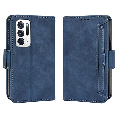 Coque Portefeuille Livre Cuir Etui Clapet BY3 pour Oppo Find N 5G Bleu