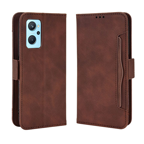 Coque Portefeuille Livre Cuir Etui Clapet BY3 pour Oppo K10 4G Marron