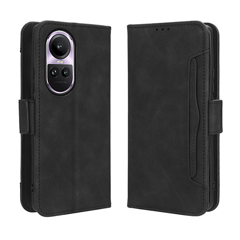 Coque Portefeuille Livre Cuir Etui Clapet BY3 pour Oppo Reno10 5G Noir